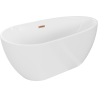 Mexen Eos szabadon álló kád 150 x 75 cm, fehér, csiszolt réz lefolyó - 52471507500-65