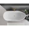 Mexen Eos cadață freestanding 150 x 75 cm, alb, evacuare aurie periată - 52471507500-55