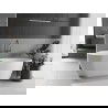Mexen Eos cadă freestanding 150 x 75 cm, alb, evacuare gun metal - 52471507500-95
