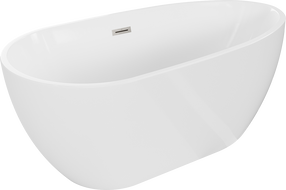 Cadă Mexen Eos freestanding 150 x 75 cm, albă, scurgere din nichel periat - 52471507500-97