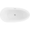 Mexen Eos szabadon álló kád 150 x 75 cm, fehér/fekete, króm túlfolyó - 52471507575-01