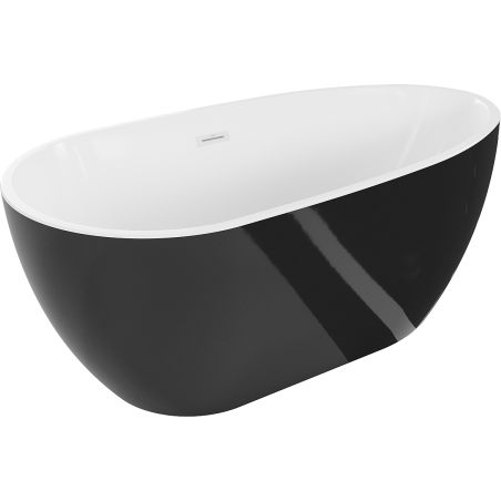 Mexen Eos szabadon álló kád 150 x 75 cm, fehér/fekete, fehér túlfolyó - 52471507575-20