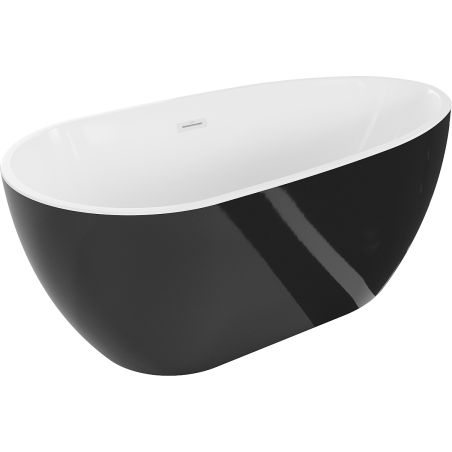 Mexen Eos cadă independentă 170 x 75 cm, alb/negru, preaplin alb - 52471707575-20