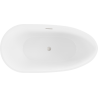 Mexen Eos szabadon álló kád 150 x 75 cm, fehér/fekete, kefélt nikkel lefolyó - 52471507575-97