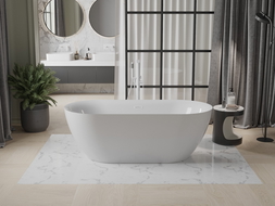 Mexen Roxy szabadon álló kád 170 x 80 cm, fehér, fehér túlfolyó - 51201708000-20