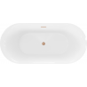 Mexen Roxy cadă freestanding 170 x 80 cm, alb, scurgere cu cupru periat - 51201708000-65