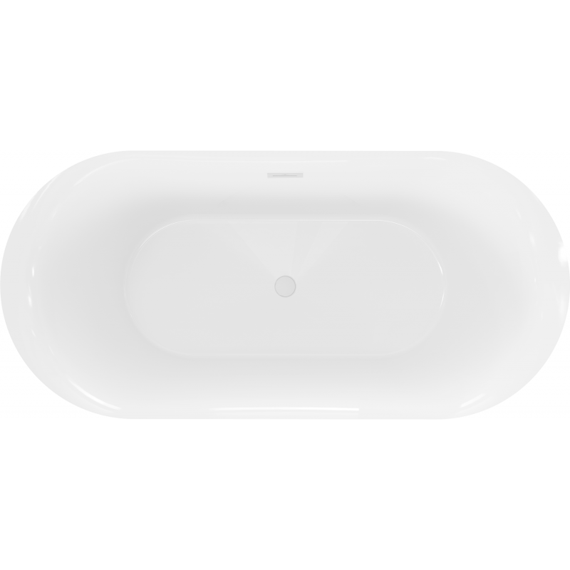 Mexen Roxy cadă de baie freestanding 170 x 80 cm, albă/neagră, cu preaplin alb - 51201708075-20