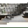 Cadă independentă Mexen Roxy 170 x 80 cm, alb/negru, cu preaplin negru - 51201708075-70