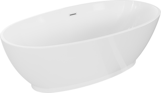 Mexen Bilbao cadă freestanding 180 x 90 cm, alb, overflow alb - 51311809000-20