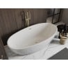 Mexen Bilbao cadă freestanding 180 x 90 cm, alb, scurgere din aur periat - 51311809000-55