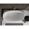 Mexen Bilbao cadă freestanding 180 x 90 cm, alb, scurgere din aur periat - 51311809000-55