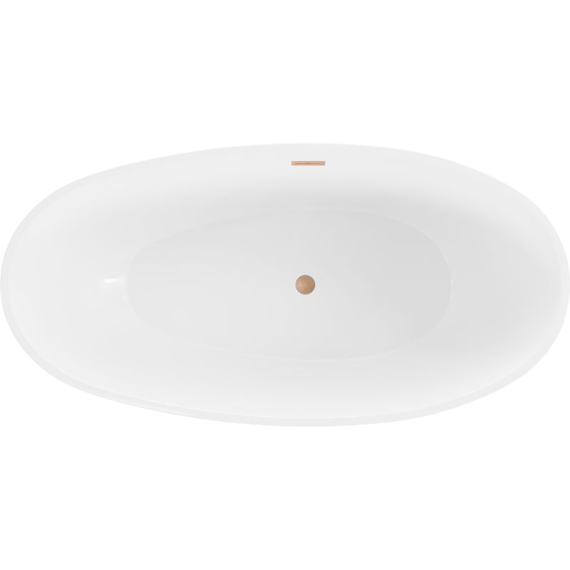 Mexen Bilbao cada independentă 180 x 90 cm, albă, preaplin cupru periat - 51311809000-65