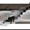 Cadă freestanding Mexen Bilbao 180 x 90 cm, albă, preaplin aur roz - 51311809000-60