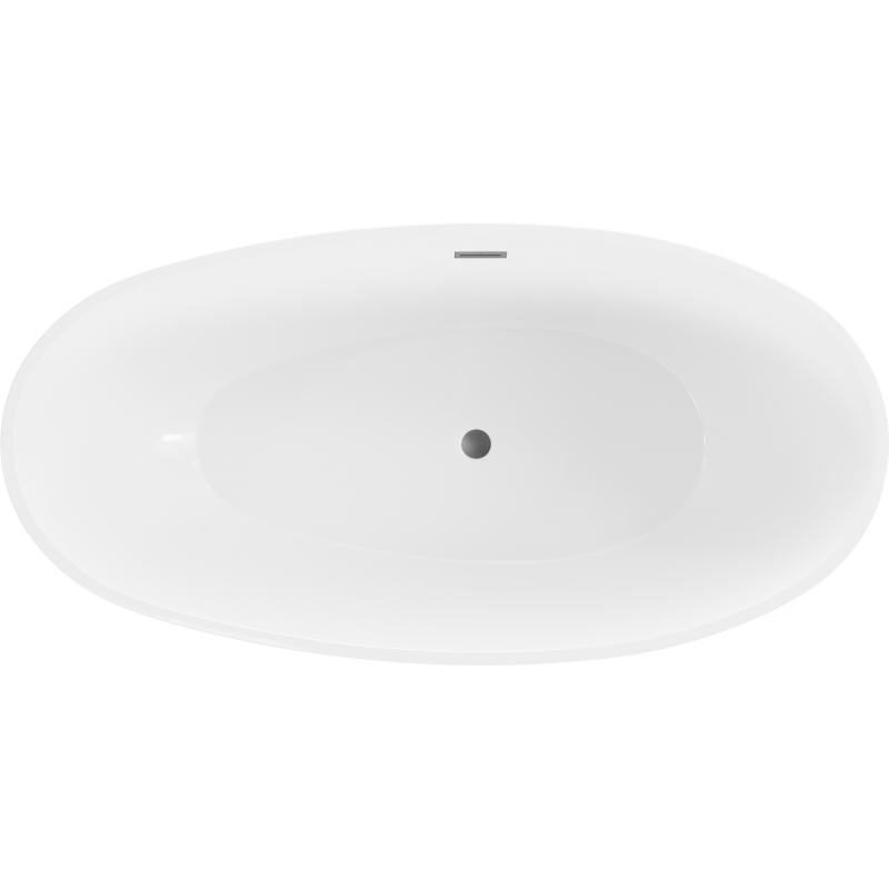 Mexen Bilbao szabadon álló kád 180 x 90 cm, fehér, gun metal túlfolyó - 51311809000-95