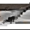 Mexen Bilbao cadă liberă 180 x 90 cm, albă, preaplin gun metal - 51311809000-95