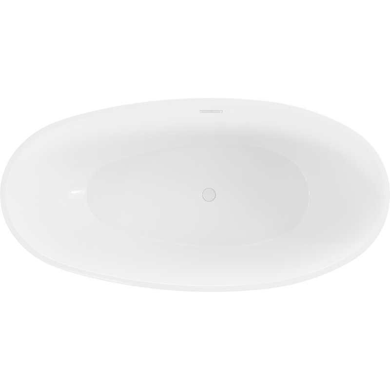 Mexen Bilbao cadă freestanding 180 x 90 cm, albă/neagră, preaplin alb - 51311809075-20