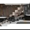 Mexen Bilbao cada de baie independenta 180 x 90 cm, alba/neagra, supapa aur roz - 51311809075-60
