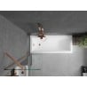 Mexen Next paravan de cadă cu un singur panou 50 x 150 cm, transparent, cupru periat - 895-050-000-00-00-65