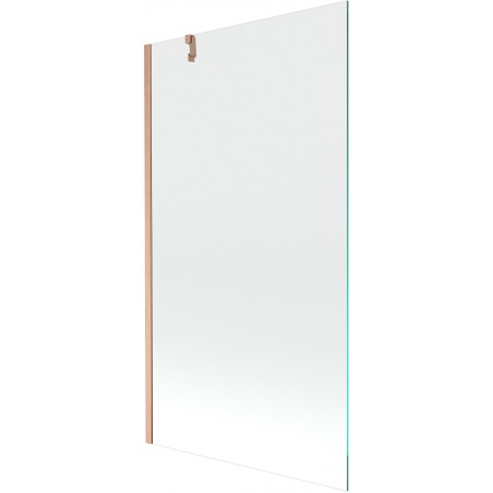 Mexen Next egyajtós kádparaván 100 x 150 cm, átlátszó, kefélt réz - 895-100-000-00-00-65