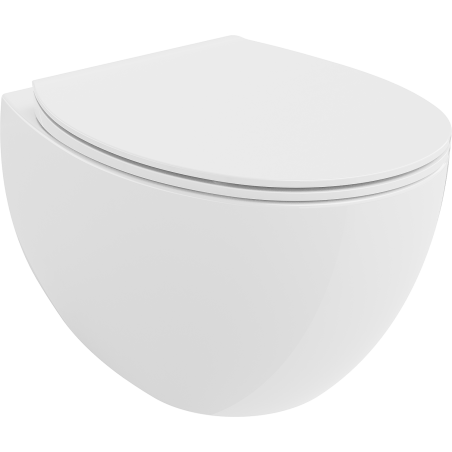 Mexen Egg vas wc Rimless cu capac cu închidere lentă slim, duroplast, alb lucios - 30245000