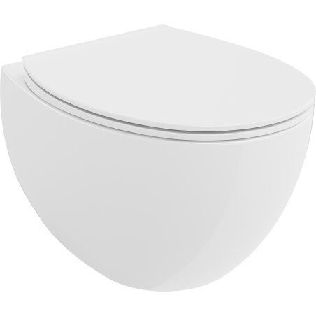 Mexen Egg vas wc Rimless cu capac soft-close slim, duroplast, alb lucios - 30245000