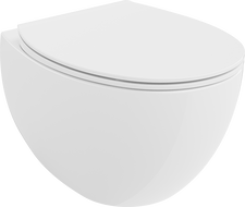 Mexen Egg vas wc Rimless cu capac soft-close slim, duroplast, alb lucios - 30245000