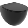 Mexen Egg WC suspendat Rimless cu capac cu închidere lentă slim, duroplast, negru mat - 30245070
