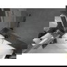 Mexen Next 1-szárnyú fürdőkád paraván, 50 x 150 cm, átlátszó, szálcsiszolt gun gray - 895-050-000-00-00-66