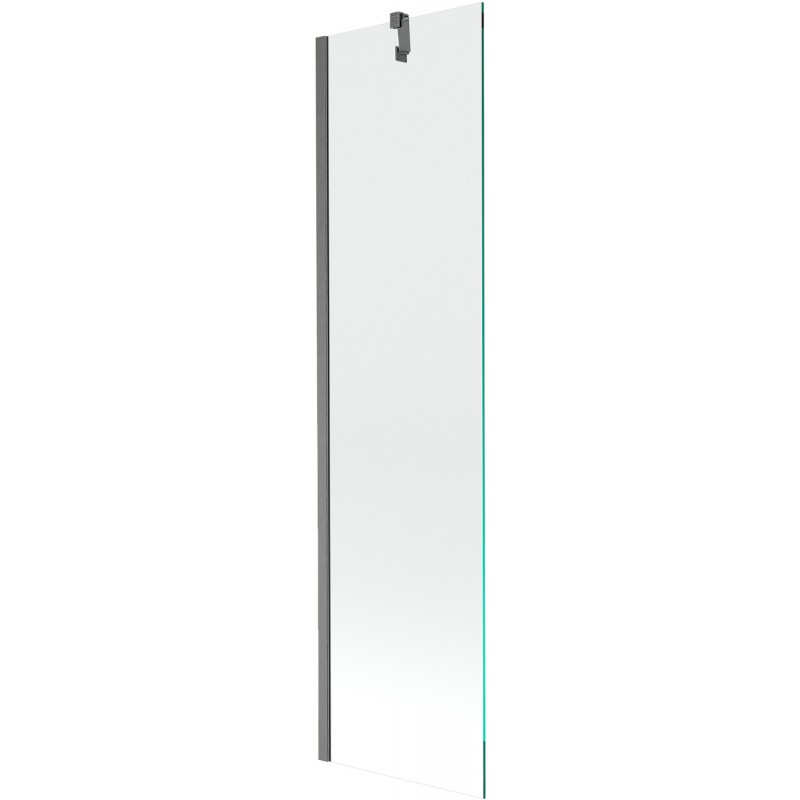 Mexen Next 1-szárnyú fürdőkád paraván, 50 x 150 cm, átlátszó, szálcsiszolt gun gray - 895-050-000-00-00-66