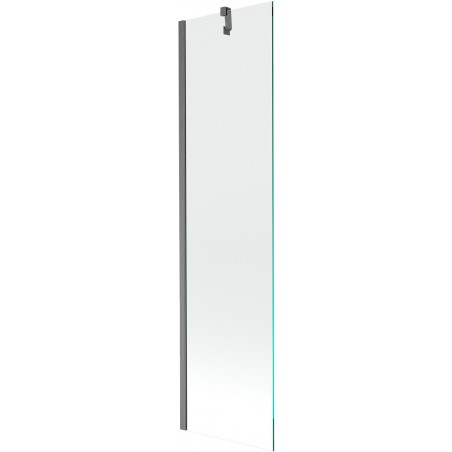 Mexen Next 1-szárnyú fürdőkád paraván, 50 x 150 cm, átlátszó, szálcsiszolt gun gray - 895-050-000-00-00-66