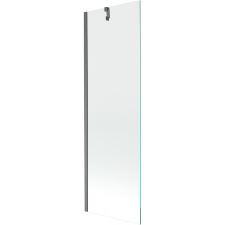 Mexen Next egyszárnyú fürdőkádparaván 60 x 150 cm, átlátszó, szálcsiszolt fegyverszürke - 895-060-000-00-00-66