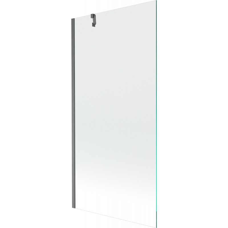 Mexen Next 1-szárnyú fürdőkádparaván 90 x 150 cm, átlátszó, gun gray kefélt - 895-090-000-00-00-66
