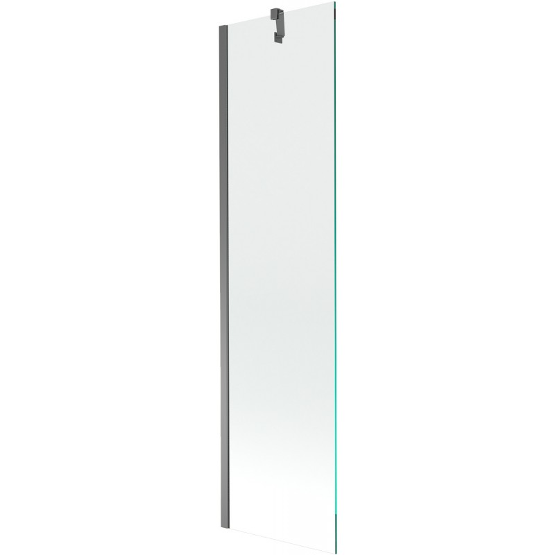 Mexen Next 1-paneles fürdőkád paraván 50 x 150 cm, átlátszó, gun metal - 895-050-000-00-00-95