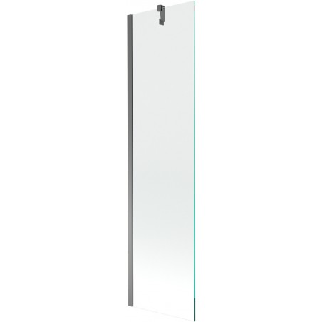 Mexen Next 1-szárnyú fürdőszobai paraván 50 x 150 cm, átlátszó, gun metal - 895-050-000-00-00-95
