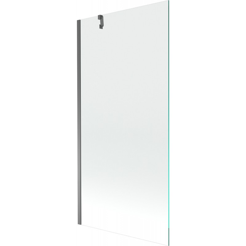 Mexen Next fürdőkád-paraván, 1-szárnyú, 90 x 150 cm, átlátszó, gun metal - 895-090-000-00-00-95