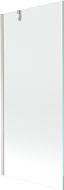 Mexen Next egyajtós fürdőszobai paraván 80 x 150 cm, átlátszó, kefélt nikkel - 895-080-000-00-00-97