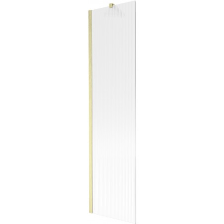 Mexen Next paravan de cadă 1-canat 50 x 150 cm, dungi, auriu periat - 895-050-000-00-09-55