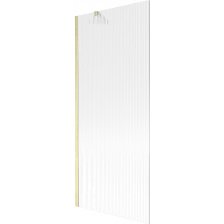Mexen Next paravan cadă 1-canată 80 x 150 cm, dungi, auriu periat - 895-080-000-00-09-55