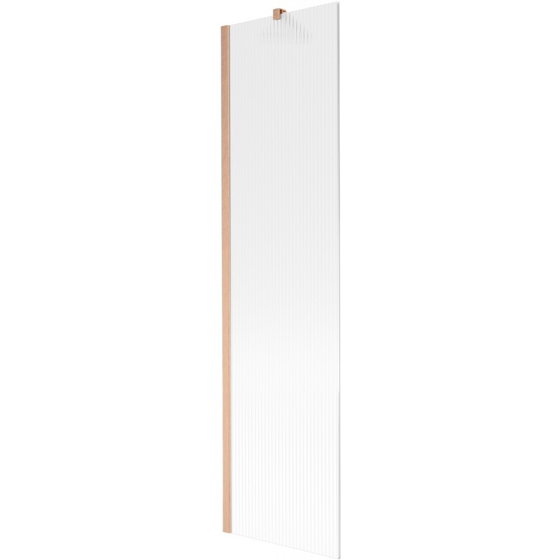Mexen Next egyrészes fürdőkádparaván 50 x 150 cm, csíkos, kefélt réz - 895-050-000-00-09-65
