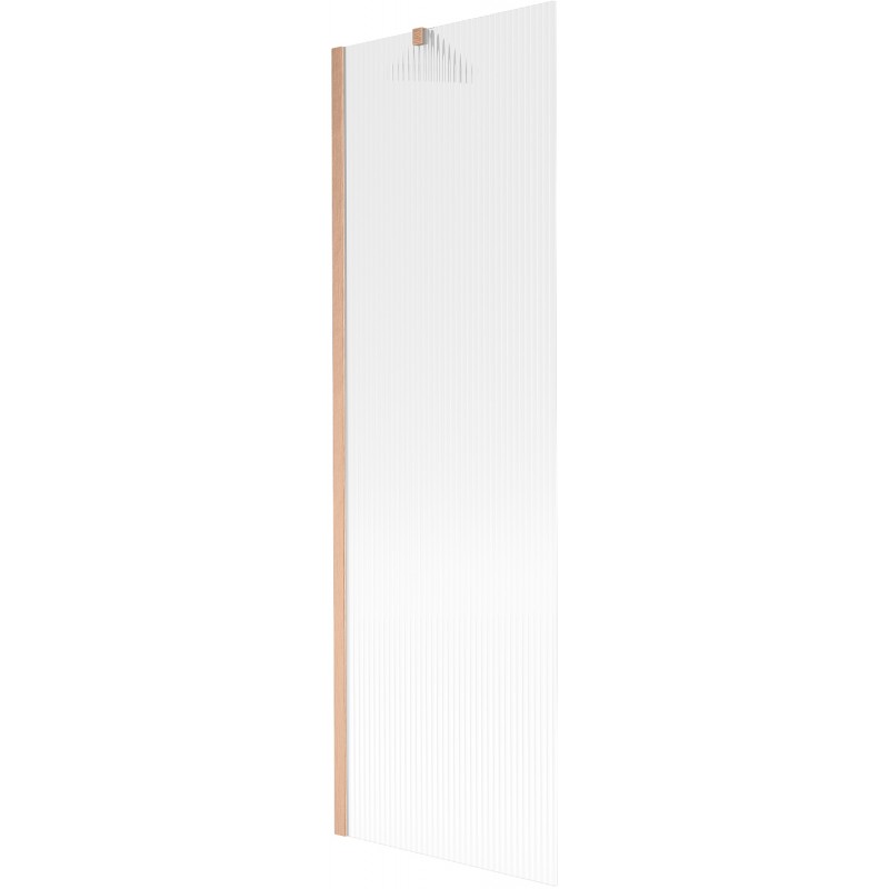 Mexen Next paravan pentru cadă cu 1 panou 60 x 150 cm, dungi, cupru periat - 895-060-000-00-09-65