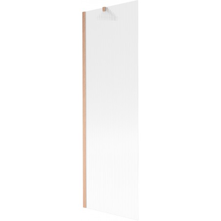 Mexen Next paravan pentru cadă cu 1 panou 60 x 150 cm, dungi, cupru periat - 895-060-000-00-09-65