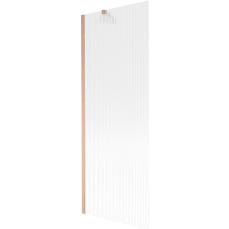Mexen Next egyszárnyú kádparaván 70 x 150 cm, csíkos, kefélt réz - 895-070-000-00-09-65