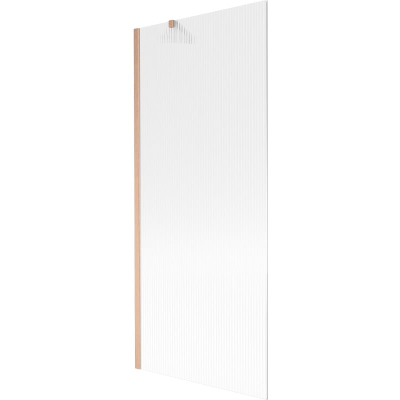 Mexen Next egykaros zuhanyfal 80 x 150 cm, csíkos, kefélt réz - 895-080-000-00-09-65