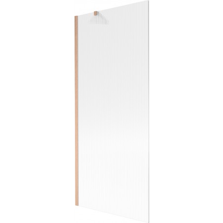 Mexen Next paravan de baie cu 1 canat 80 x 150 cm, dungi, cupru periat - 895-080-000-00-09-65