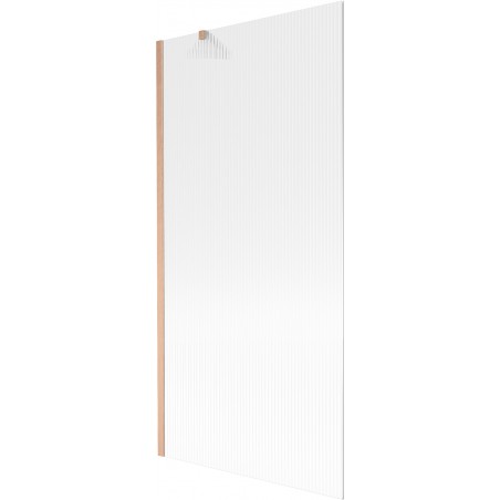 Mexen Next paravan cadă, 1 panou, 90 x 150 cm, dungi, cupru periat - 895-090-000-00-09-65