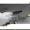 Mexen Next 1-szárnyas fürdőkádparaván 60 x 150 cm, csíkokkal, szálcsiszolt gun gray - 895-060-000-00-09-66