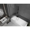 Paravan cadă Mexen Next cu 1 panou 70 x 150 cm, dungi, gri metalic periat - 895-070-000-00-09-66