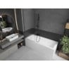 Paravan cadă Mexen Next cu 1 panou 70 x 150 cm, dungi, gri metalic periat - 895-070-000-00-09-66