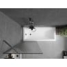 Paravan cadă Mexen Next cu 1 panou 70 x 150 cm, dungi, gri metalic periat - 895-070-000-00-09-66