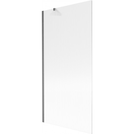 Mexen Next kádparaván 1-szárnyú 90 x 150 cm, csíkos, gun szürke kefélt - 895-090-000-00-09-66